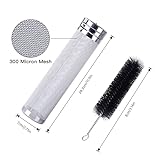 Beer Brewing Dry Hopper Filter Akamino 300 Micron Mesh Stainless Steel Hop Filter Strainer with Nylon Bristles for Home Beer Brewing Home Coffee