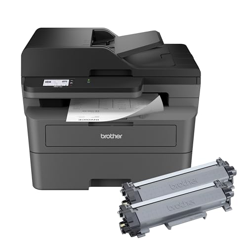 Brother MFC-L2820DW XL Wireless Compact Monochrome All-in-One Laser Printer with Copy, Scan and Fax, Duplex, Black & White | Up to 4,200 Pages of Toner Included(1), Works with Alexa