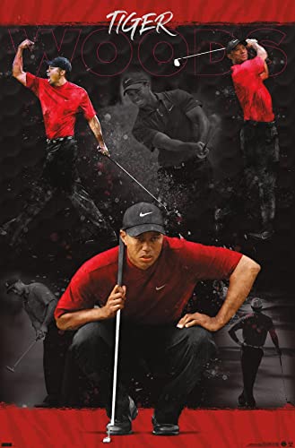 Trends International Tiger Woods - Sketch Wall Poster, 22.375" x 34", Premium Unframed Version