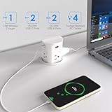 ANNQUAN 3.15" Pop Up Countertop Outlet with 15W Wireless Charger,Max 20W Power Delivery,800J Surge Protection,Pop Up Electrical Outlet with 4 Outlets 4 USB Ports for Home Office(ETL Listed)