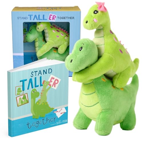 Tickle & Main 3 Piece New Big Brother Gift for Boys, Includes Big Brother/Little Sister Dinosaur Stuffed Animals with Storybook, Ideal for Announcing a New Sibling, Educational and Engaging
