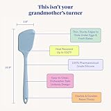 GIR: Get It Right - Premium Mini Silicone Spatula Turner - 11" x 2.6" x 0.7" - Seamless One Piece Design - Nonstick & Heat Resistant - Food Grade - Rubber Spatula - Baking & Cooking - BPA-Free - Slate