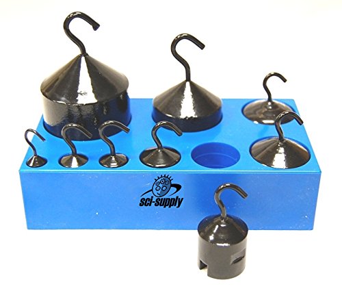 Lethan 9 Piece Hook Weight Set, Hooked Weight Mass Set (Cast Iron Only) 10g - 1,000g