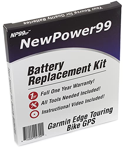 NP99sp Battery Kit for Garmin Edge Touring 800 and 810 GPS with Tools, Video Instructions and Battery from NewPower99