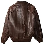 Issey Miyake, Pre-Loved Men's 1980'S I.S. Leather Bomber, Medium, Brown