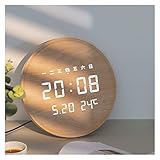 PARCJ Battery Led Luminous Wall Clock Modern Design Living Room Decorative Digital Electronic Clock Bedroom Horloge Murale Night Light (Color : 800 Ah-01, Size : 12 inch)