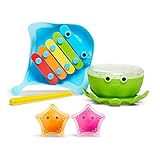 Munchkin® Bath Beats™ Bath Toy, Musical Set Includes Xylophone, Bath Drum & Shakers, Fun for Babies, Toddlers and Kids