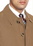 London Fog Men's Durham Rain Coat with Zip-Out Body, British Khaki, 44 Long