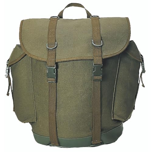 Mil-Tec Unisex Small 25L Olive Drab Mountain Rucksack - Rugged Durable Easy-to-Carry Tactical Outdoor Camping Hiking Backpack with Adjustable Straps & Reinforced Bottom