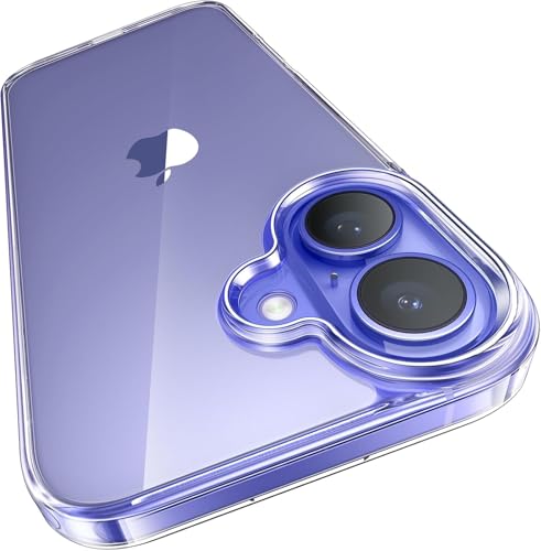 TORRAS Clear Case for iPhone 16 Case, [Ultra-Thin] [Anti-Yellowing] [Military Drop Protective] Slim Soft Silicone TPU Cover for iPhone 16 Phone Case, Clear