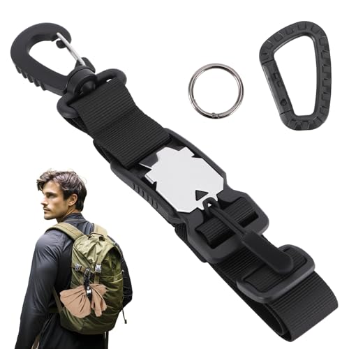 Magnetic Luggage Strap for Backpack & Suitcase - Heavy Duty Suitcase Belt with Jacket Gripper - Multi Purpose Travel Accessories with Replaceable Hooks - Adjustable Extra Bag Holder