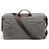 ONA - The Union Street - Camera Messenger Bag - Smoke Waxed Canvas (ONA5-003GR)