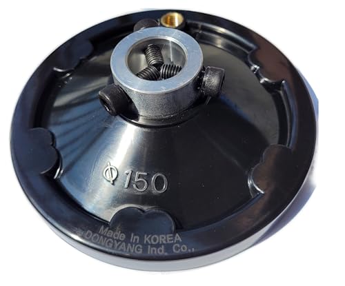 OD 6" Ultimate Handwheel for 1" Shaft or Smaller, Fit All Shafts 1" or Under – Easy Install with Set Screw & M10 Revolving Handle, Table Saw Band Saw Milling Lathe Drill Press Tailstock Replacement