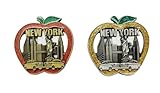 10 Pack Multicolor Bundle NYC Metal Refrigerator Fridge Magnets New York Souvenir Empire State Building, Skylines, Statue of Liberty, Big Apple, USA Flag, Fridge Magnet Bottle Opener (Color May Vary)