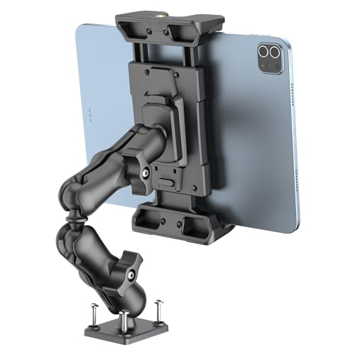 OHLPRO Tablet Mount for Truck - Heavy Duty Drill Base - Tablet Holder for Car Dashboard, iPad Holder for All 5"-13" iPad Pro Samsung Galaxy Kindle fire Tablets and Car Wall Desk etc.