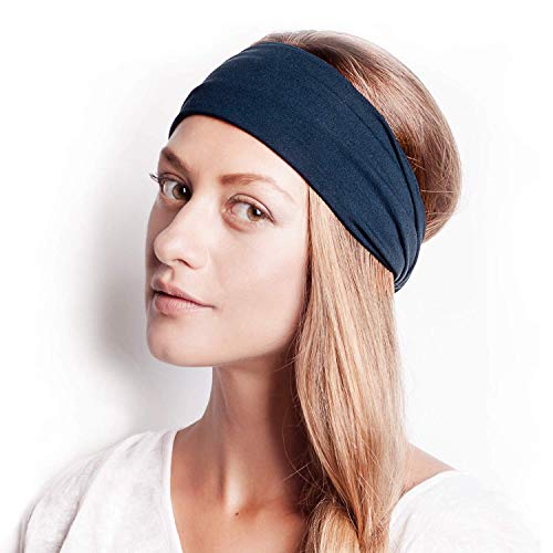 BLOM Non-Slip Wide Headbands - Versatile Yoga, Workout, Running, Travel, and Fashion Accessories for Women - Multi-Style Gym Wrap