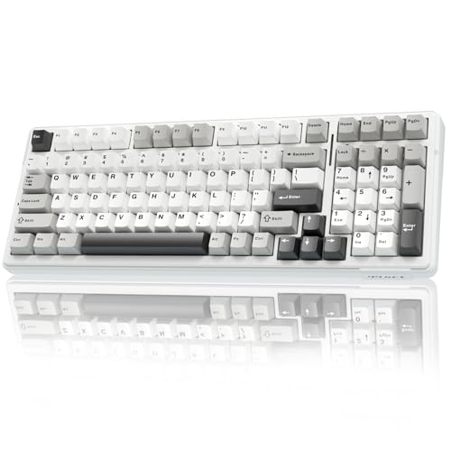 AULA F99 Wireless Mechanical Keyboard,Tri-Mode BT5.0/2.4GHz/USB-C Hot Swappable Custom Keyboard,Pre-lubed Linear Switches,RGB Backlit Computer Gaming Keyboards for PC/Tablet/PS/Xbox