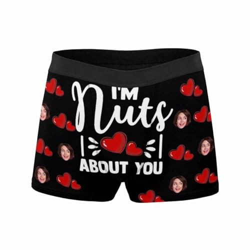 Personalized Men's Boxer Shorts with Name It Is Mine Two Love Custom Boxer Briefs for Men Underwear Boxer Briefs with Face/Photo. XS
