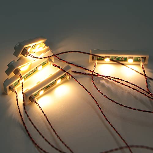 TEDDOO 20pcs 1X4 LED Lighting Kit (X in One Lights Powered by USB) Building Block Lights Bricks City DIY Combination Module Compatible with Lego Bricks 3710 (Warm White)