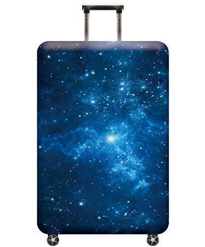GOXUNYUAN Luggage Cover, Protective Washable Suitcase Cover - Travel Elastic Spandex Suitcase Protector with Luggage Tag Fits 26 to 28 Inch Galaxy