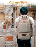 MATEIN Canvas Backpack for Men with Shoe Compartment, Large TSA Friendly Travel Backpack for 17.3 inch Laptop, Vintage Computer Daypack with USB Port, Anti-Theft RFID Pocket, Waterproof Wet Bag