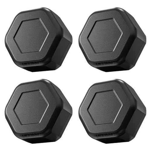 4 Pack Tagginnc AirTag Magnetic Case – Ultra Strong Magnet & Discreet Hexagonal Nut Design with Non-Slip Base, Waterproof & Shatterproof, Compatible with Apple AirTag for Car, Truck & Trailer
