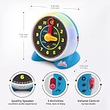 BEST LEARNING Learning Clock - Educational Talking Learn to Tell Time Teaching Toy with Quiz and Music Sleep Mode - Toddlers & Kids Ages 3, 4, 5, 6 Years Old Boy and Girl Birthday Present