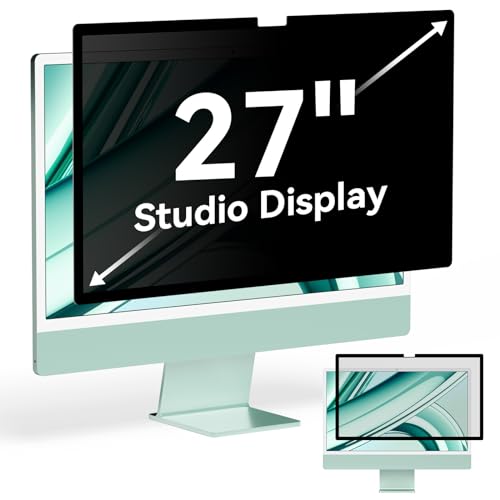 [2024 New] Fully Removable Privacy Screen for iMac 27 Inch Studio Display Desktop Computer Monitor, Anti Glare Blue Light Filter Privacy Shield, Upgraded Anti Spy 27 Inch iMac Privacy Protector