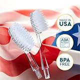 RADIUS Toothbrush Replacement Brush Heads 2-Count Improve Gum Health & Reduce Gum Issues - Medium - Pack of 6