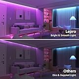 Lepro 65.6ft LED Strip Lights, Ultra-Long RGB 5050 LED Strips with Remote Controller and Fixing Clips, Color Changing Tape Light with 12V ETL Listed Adapter for Bedroom, Room, Kitchen, Bar(32.8FTX 2)