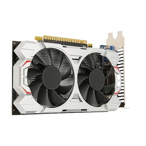 Yunir 1050 Ti Graphics Card, 4GB, 128 Bit, GDDR5, Desktop Video Card for PC Gaming, DisplayPort, DVI D, PCI Express X16 3.0, 8K Support, Cooling Fans (GTX1050Ti 4GB DDR5 128bit)