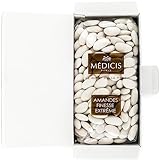 Medicis Premium Candied Almond Dragees (French Jordan Almonds) Sugar Coated Candies Ideal as a Party Favor for Weddings and Baby Showers 340 count bag 2.2lbs (White)