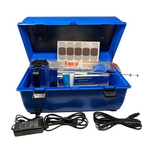 AI Breeding Kit for Cattle Sheep Goats Pigs Horses Dogs All in One Box, Blue, 20x12x12