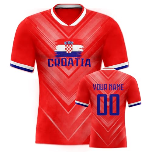 Custom 23/24 Croatia Soccer Jersey Fans Gifts Personalized Name Number Sports Soccer Uniforms Shirts for Men Women Youth