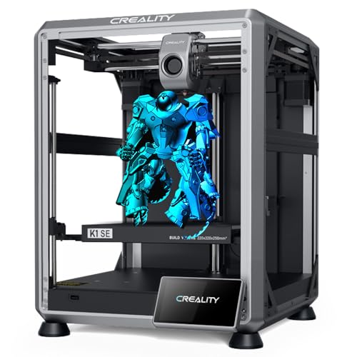 Creality K1 SE 3D Printer, with 600 mm/s Printing Speed CoreXY Auto Leveling and Z-Offset, 300℃ Dual-Gear Direct Extruder Full Metal Die Cast Solid Frame Build Volume 8.66x8.66x9.84 inch