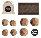 KLAIRHAUS - Office Desk Accessories - Desk Decor for Women and Men - Handmade Cork Stacking Blocks - Modern Office Decor - Fun Desk Accessories - Home Office Decorations - Zen Executive Desk Toys