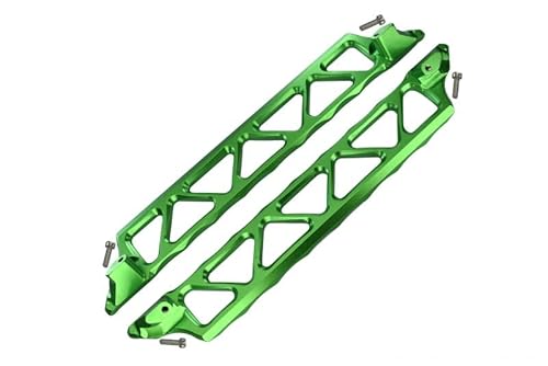 Aluminum Side Trail for Traxxas 1:5 X Maxx 6S / X Maxx 8S / XRT 8S Monster Truck Upgrades - 2Pc Set Green