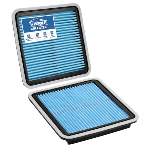 RVgolf 2PCS Engine Air Filter Fit for Subaru Impreza 2008-2016, Legacy 2005-2019, Outback 2005-2019, WRX 2013-2021, Forester 2009-2018 Air Filter Replacement Engine Filter Accessories# 16546AA090