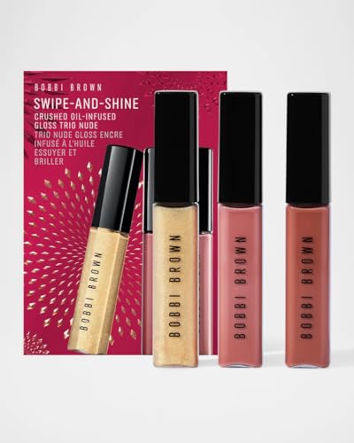 Bobbi Brown Crushed Oil Infused Hydrating Lip Gloss Trio Set, Nude