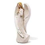 Hodao 8.9inch Resin Praying Angel Sculpture Figurine for Gifts Home Decoration Praying commemorating Angel Statue, exquisitely Carved and Hand-Painted Characters (Praying)