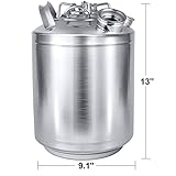 TMCRAFT 2.5 Gallon Cleaning keg, Stainless Steel Beer Line Cleaning Kits with 2 Sanke D Coupler Connections(10L)