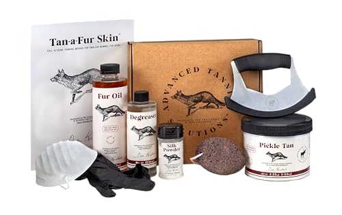 Tan-a-Fur Skin Kit by Advanced Tanning Solutions - Deluxe Tanning Set for Squirrel, Rabbit, Fox, Raccoon, Coyote Skins, Professional Finish