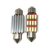 1pcs Car Interior Light White 31mm 36mm 39mm 41mm Car Festoon Lights C5W C10W 4014 LED CANBUS Auto Interior Dome Lamp Reading Bulb(31MM White)