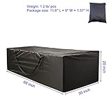 KOCKABC Outdoor Cushion Storage Bag 2 PCS, 68" Outdoor Pillow Storage Bag with 2 Handles, Extra Large Opening Waterproof Zippered Patio Cushion Storage Bag XL