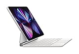 Apple Magic Keyboard: iPad Keyboard case for iPad Pro 11-inch (1st, 2nd, 3rd, 4th gen) and iPad Air (4th, 5th gen, and M2), Great Typing Experience, Built-in trackpad, French - White