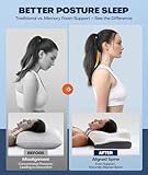 Sleep Doctor Approved Cervical Neck Pillow for Sleeping, Ergonomic Contour Side Sleeper Pillows for Adults, Cooling Orthopedic Pillow for Pain Relief Support, Memory Foam Pillows Back Stomach Sleepers