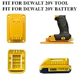 SKCMOX Tool Holders Battery Holders Mount for Dewalt 20V Battery Drill Tool Yellow 10pcs tool holders and 10 pcs battery holders