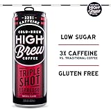 High Brew Coffee, Triple Shot Espresso, Cold Brew Coffee, 11 Fl Oz, Ready-To-Drink (Pack of 12)