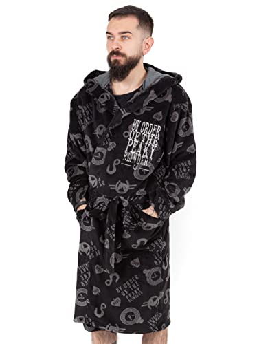 Peaky Blinders Dressing Gown Men Adults Garrison Tailor Black Pjs Robe Large