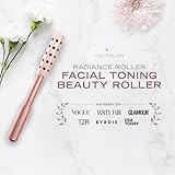 YouthLab Radiance Roller - Germanium Stone Uplifting Face Beauty Massage Tool /Roller/Wand for Skin Tightening/Firming, De-Puffing, Sculpt/Lift, Anti-Aging (Rose Gold)